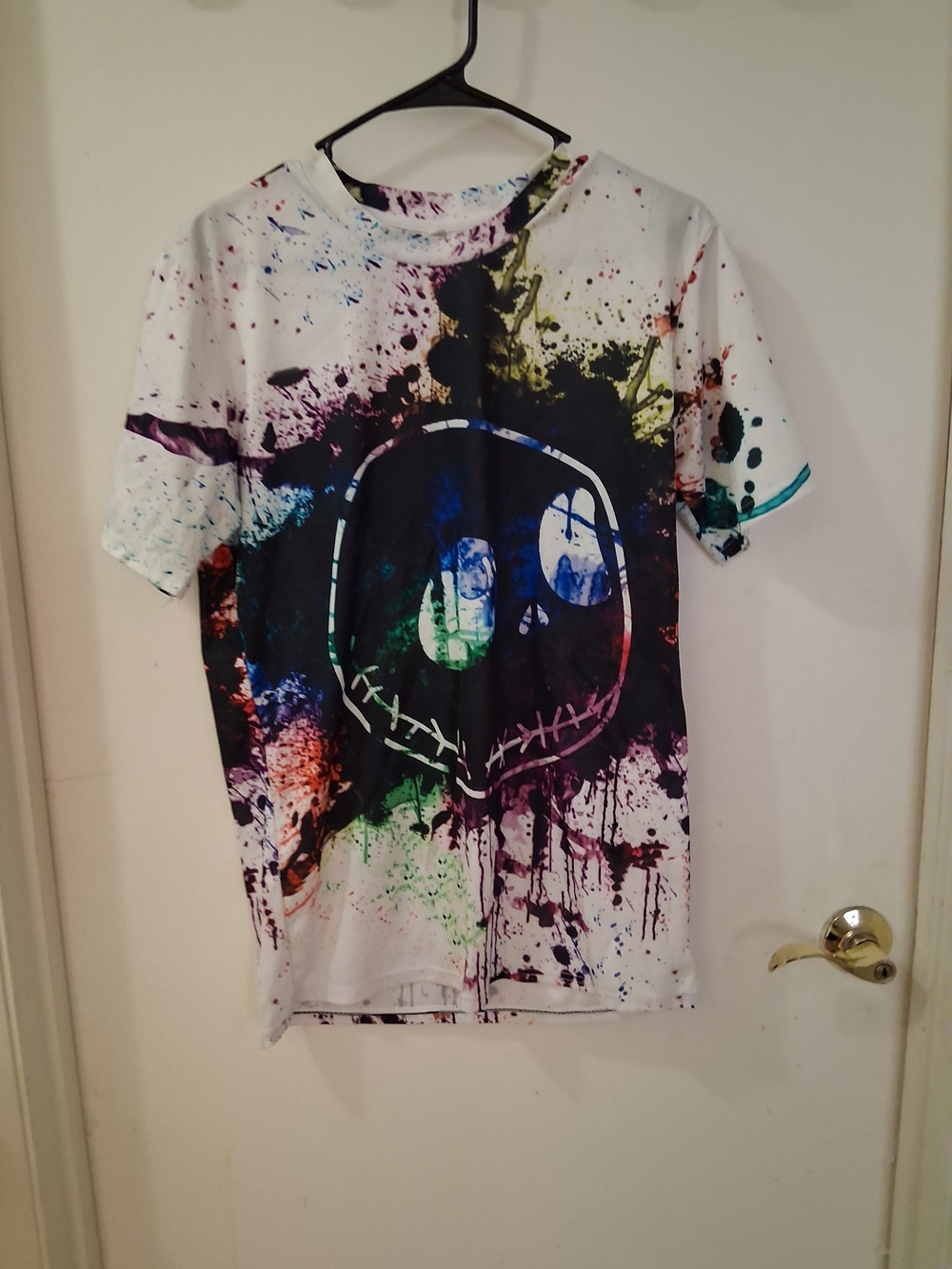The Nightmare Before Christmas Unisex Jack Skellington Splatter T-shirt - Picture 3 of 5